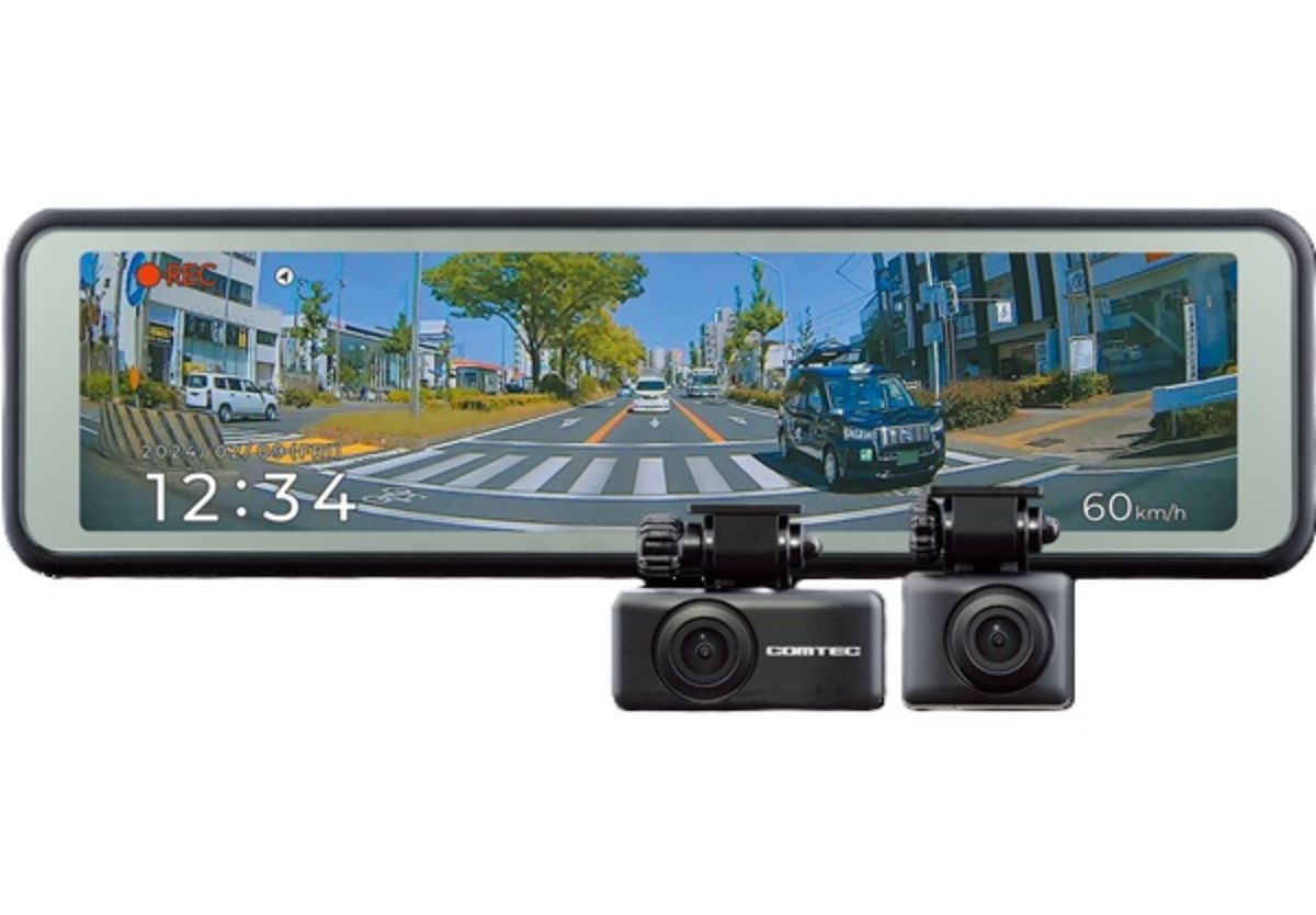 GPS-equipped mirror-type drive recorder with front and rear cameras ZDR048